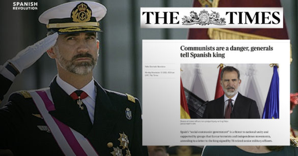 The Times se hace eco de la carta del Ejército al Rey: "Los comunistas son un peligro"