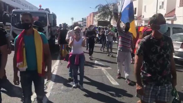 protestas xenofobas organizadas por la ultraderecha en canarias han terminado en agresiones contra extranjeros
