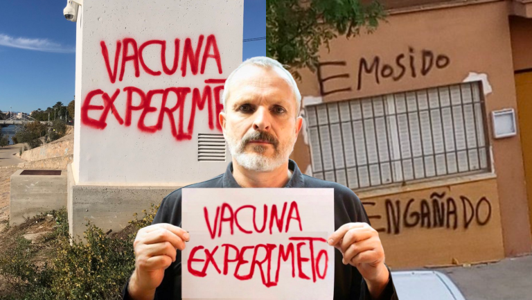 De los creadores de “Emosido engañado” llega el grafiti antivacunas definitivo: «Vacuna experimeto»