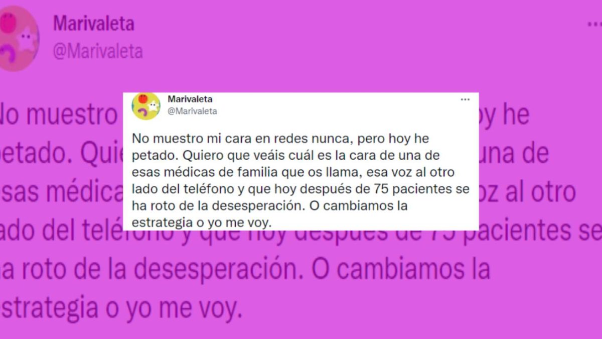 «Quiero que veáis la cara de una médica de familia que se ha roto de la desesperación»: La crítica viral de una Especialista en Medicina