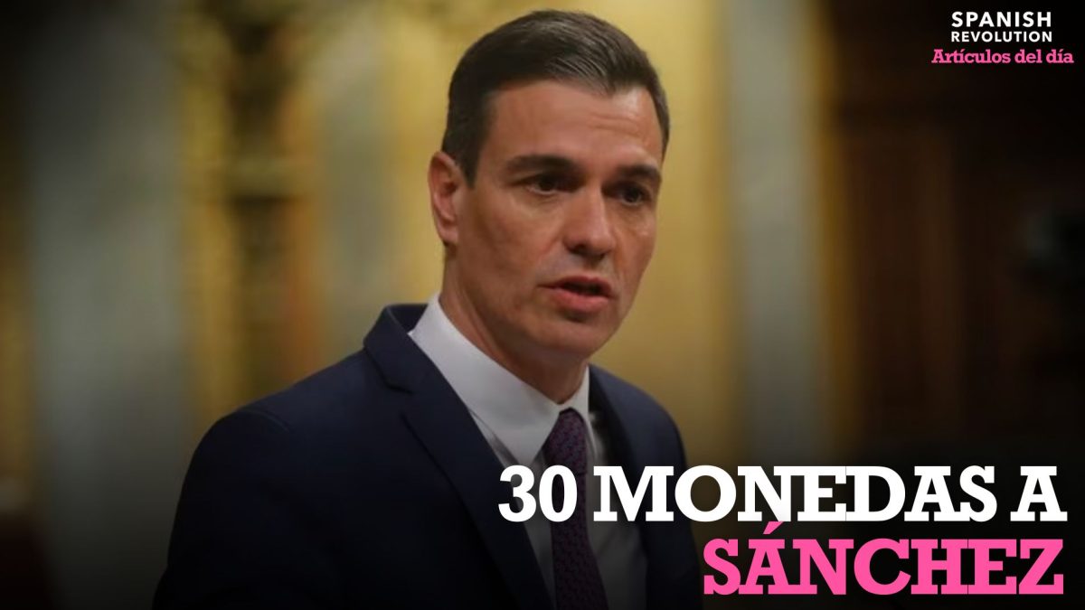 El PP entrega a Pedro Sánchez treinta monedas de plata