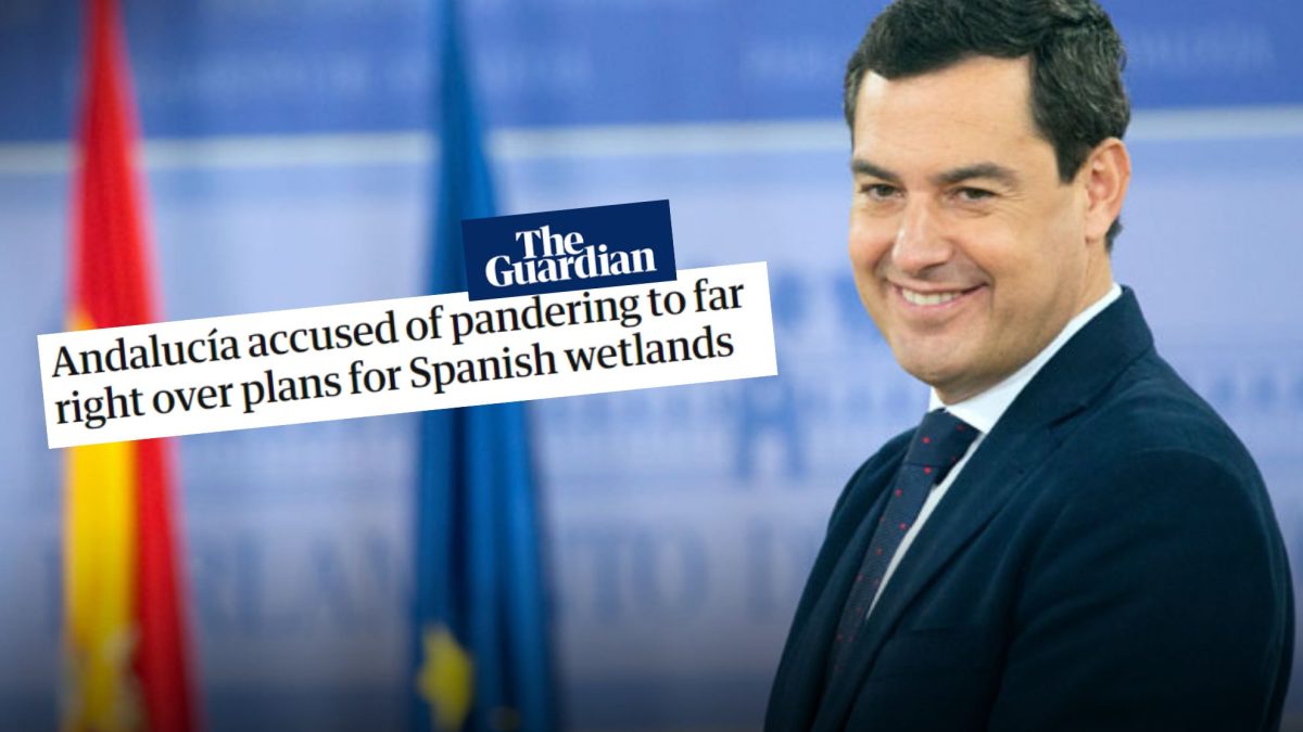 The Guardian se hace eco del desastre planificado para Doñana y acusa a Moreno de querer «complacer a la extrema derecha»