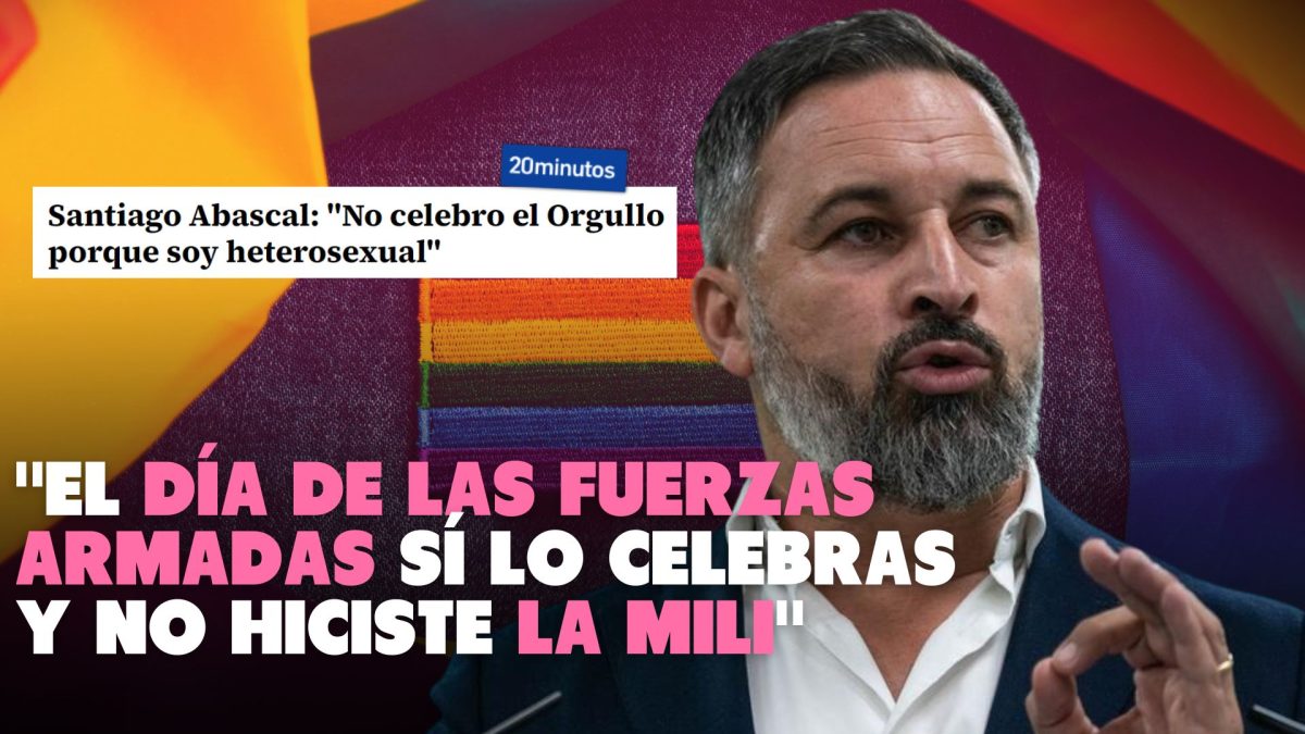 «Ni el día del trabajo porque no ha trabajado nunca». Reacciones en redes al «No celebro el Orgullo porque soy heterosexual» de Abascal