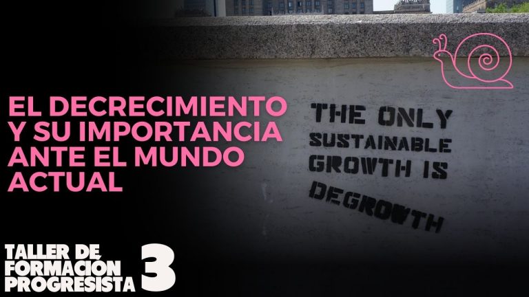 3. El decrecimiento y su importancia ante el mundo actual | Taller de formación progresista