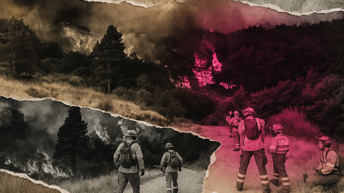 Precariedad entre llamas para los bomberos forestales: 1.170 euros en Castilla y León frente a 3.600 en Catalunya