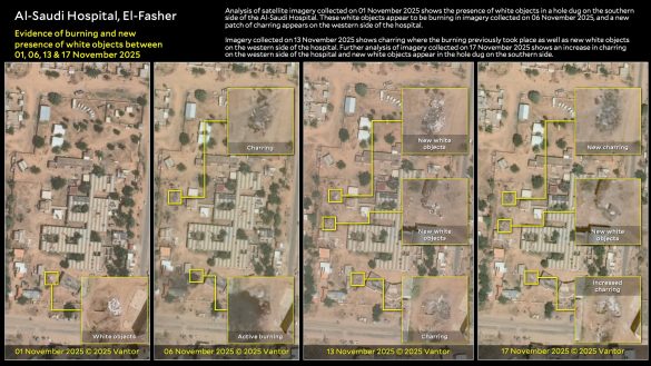 Sudan massacres satellite imagery