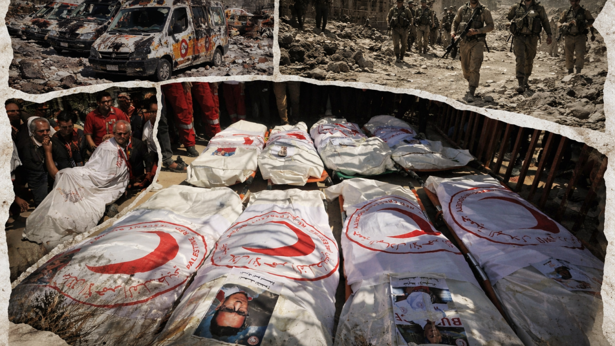 15 cooperantes ejecutados a sangre fría: la masacre que Israel quiso enterrar bajo la arena en marzo de 2025