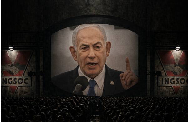 La maquinaria de propaganda israelí y el espejo de Orwell
