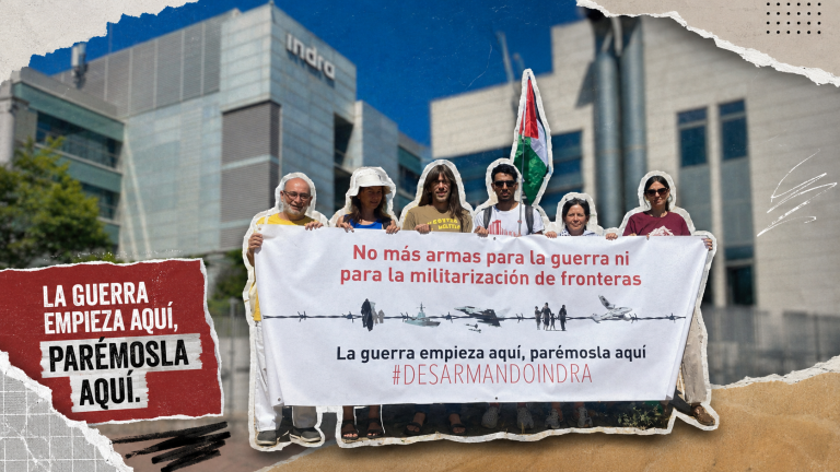 Organizaciones sociales señalan a Indra por engordar con el negocio de la guerra